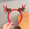 Caiguoer Christmas Headband Antlers Headband Flower Pineal Headband for Women