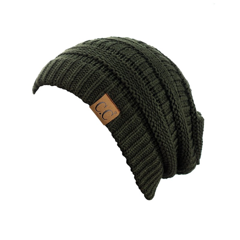 C.C Trendy - Gorro de punto trenzado grueso y suave