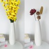 DJYY 12 Inch White Ceramic Vase, Tall Decorative Flower Vase