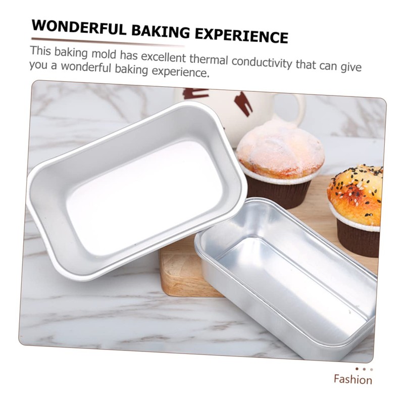Ciieeo 2pcs Aluminium Alloy Bread Molds Toast Baking Pans for