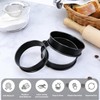 Bamily 4Pcs Crumpet Rings, 8.5cm Crumpets Cooking Rings Non Stick