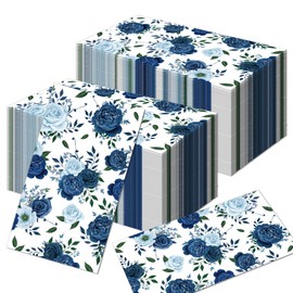 Servilletas de papel desechables clásico de flores silvestres, 100 servilletas de papel clásico para cocina, fiesta, toallas de invitados, servilletas de boda, servilletas de baby shower