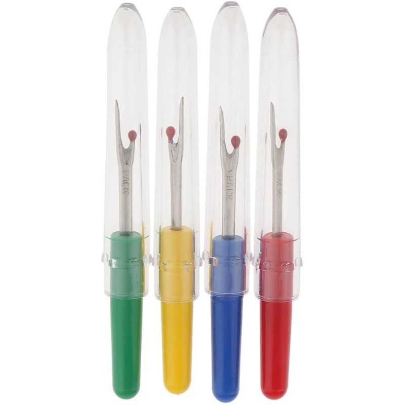 zalati Seam Rippers, 4pcs Stitch Thread Unpicker Tool with Plastic