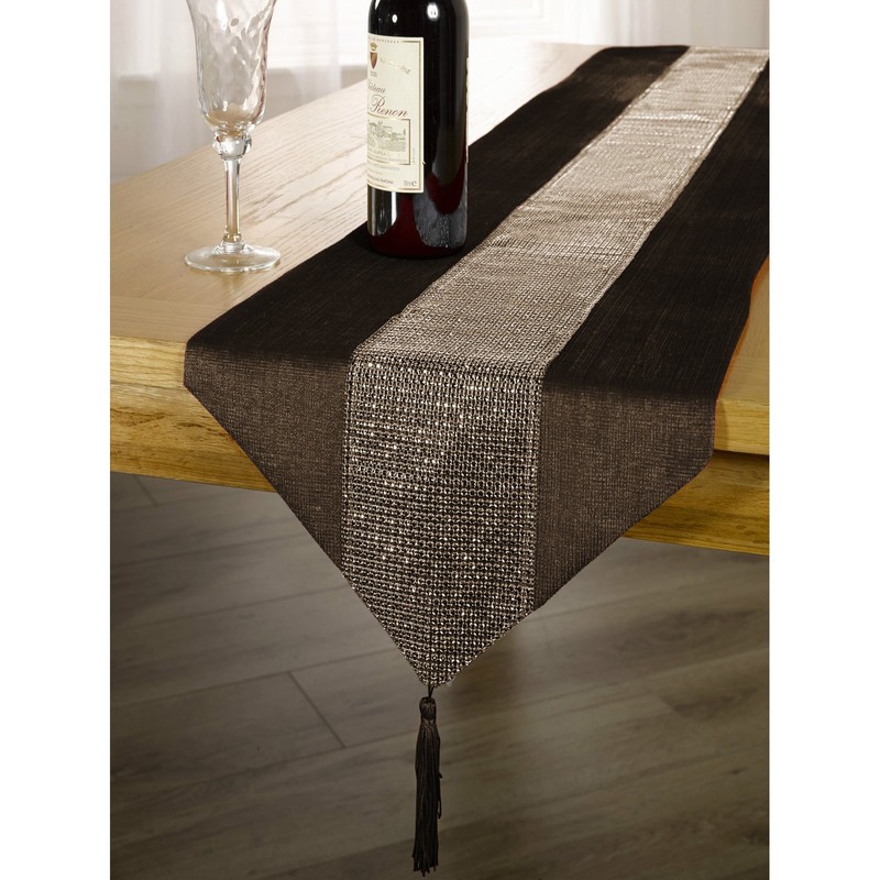 Emma Barclay Eclat - Diamante Table Runner in Silver -