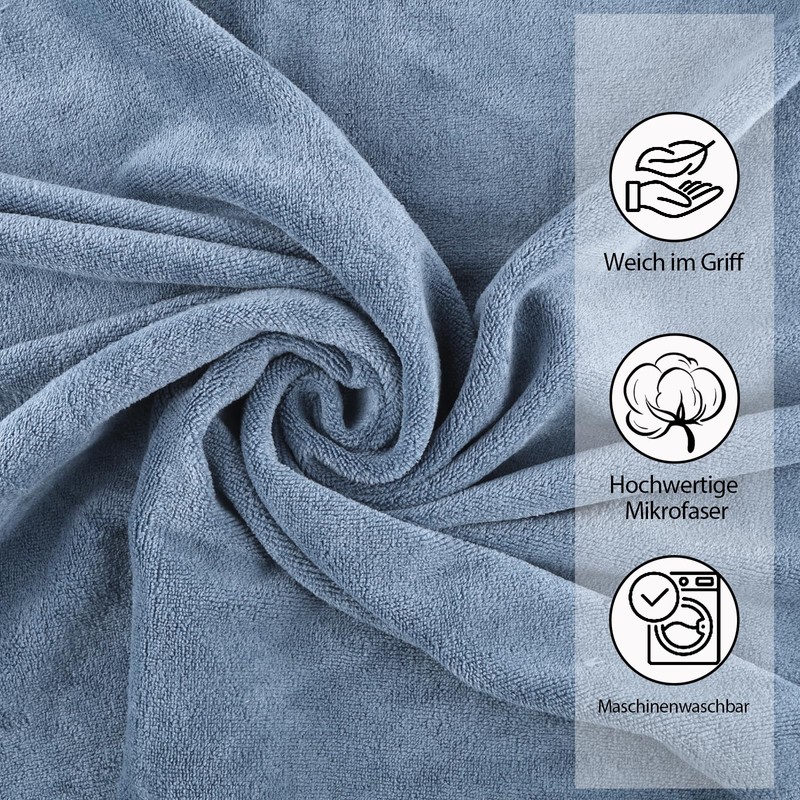 WINKIO Fitness Towel 140 x 70 cm Multi-Coloured (Blue)