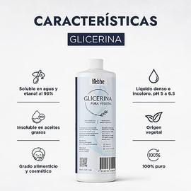 HEBBE - Glicerina Vegetal 2 kg | Ideal para Piel Sensible | Suavizante para Jabones | Reductor de Irritantes | Contenido de 2kg