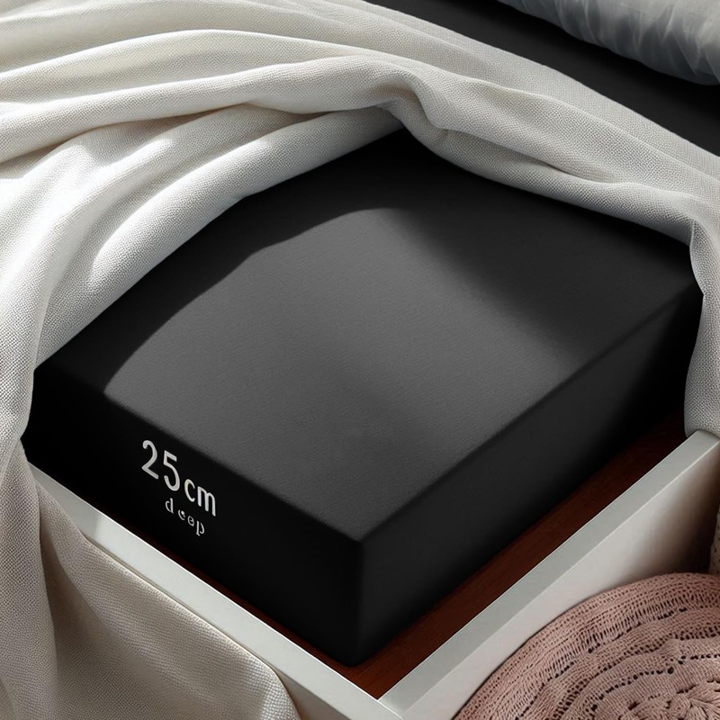 Aspire Homeware Super King Fitted Sheet - 25 cm Deep