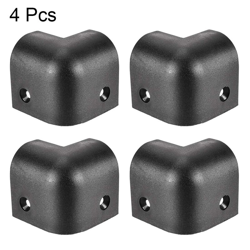 sourcing map 4 Pieces Corner Protectors Cabinets Edge Stackable Speaker