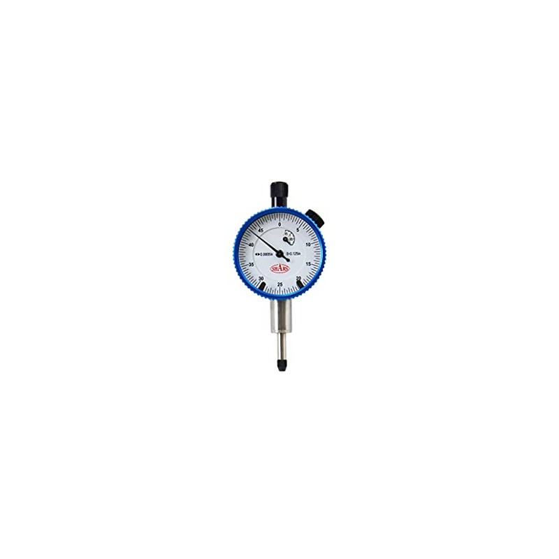 Shars 0.125" High Precision Dial Indicator, .0005" Graduation, AGD1 Travel