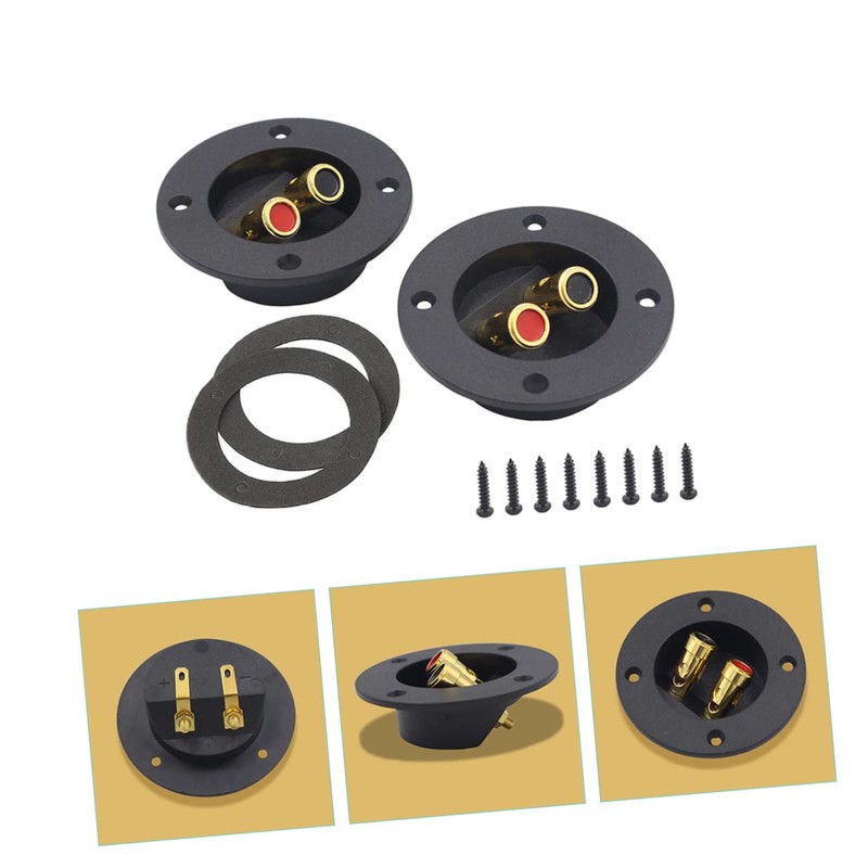 Mipcase 2pcs Speaker Box Terminal Connector Gold Plated Way Speaker