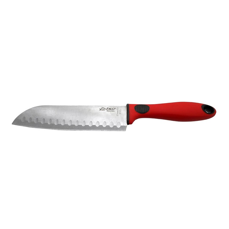 EKCO 68721 Cuchillo Santoku con Funda Protectora Evolution, Plata, 17