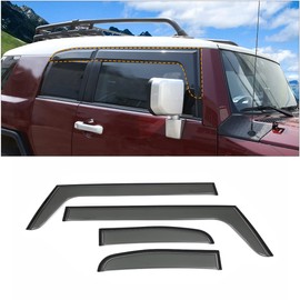 Fit for Toyota FJ Cruiser 2004-2021 Side Window Deflectors, ABS Outside Mount Rain Guards, Rain Guards for Car Windows, 4PCS