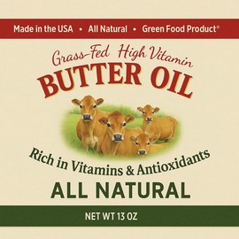 High Vitamin Butter Oil in 13 oz glass jar