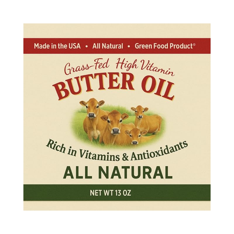 High Vitamin Butter Oil in 13 oz glass jar