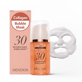MENOKIN Mascarilla De Burbujas De 30 Segundos [Lift] - [Colágeno] Y Niacinamida En Microburbujas Para Antienvejecimiento, Aumentar La Elasticidad Y...