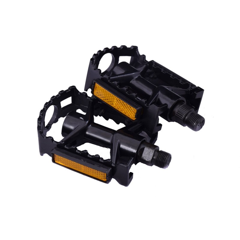 Ammaco ANODISED BLACK 9/16" MTB PEDALS ONE PIECE LIGHTWEIGHT ANODIZED