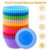 54 Pack Silicone Muffin Cups, Selizo Silicone Cupcake Baking Cups