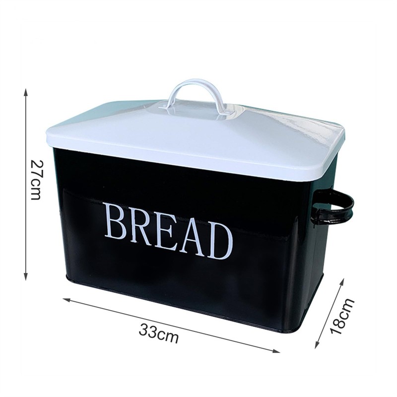 SOTECH Metal Bread Box For Kitchen Countertop,black bread box for