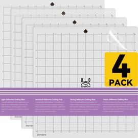 Crabcut Cutting Mats for Silhouette Cameo 5/4/3/2/1 12x12 Inch 4 Mats Standard Stickness Dot Design Durable Long Lasting Replacement Sticky Cut Mat for HTV Vinyl Cardstock Projects