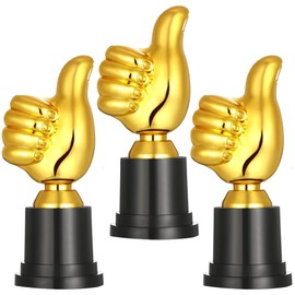 HAOBIN Plastic trophy thumb winning trophy gold trophies award plastic trophies trophies trophy small trophy football for award ceremony birthday games sports tournaments competition (3)