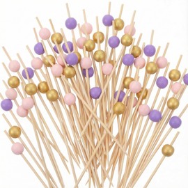150 Pcs Cocktail Pick 4.7" Toothpick for Appetizer,Pastel