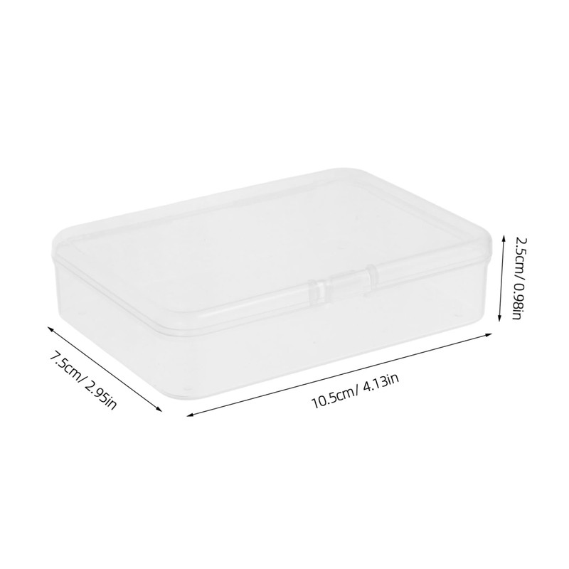 Operitacx 10pcs Small Plastic Storage Boxes Lids for Organizing Trading