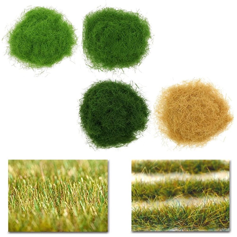 Mocoli Mini Static Grass Float, Four Colours 8 Pieces Mini