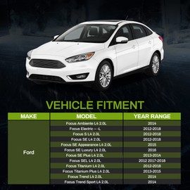 AUTOSAVER88 Radiator Compatible with 2012 2013 2014 2015 2016 2017 2018 Ford Focus Electric S SE SEL Titanium Trend L4 2.0L