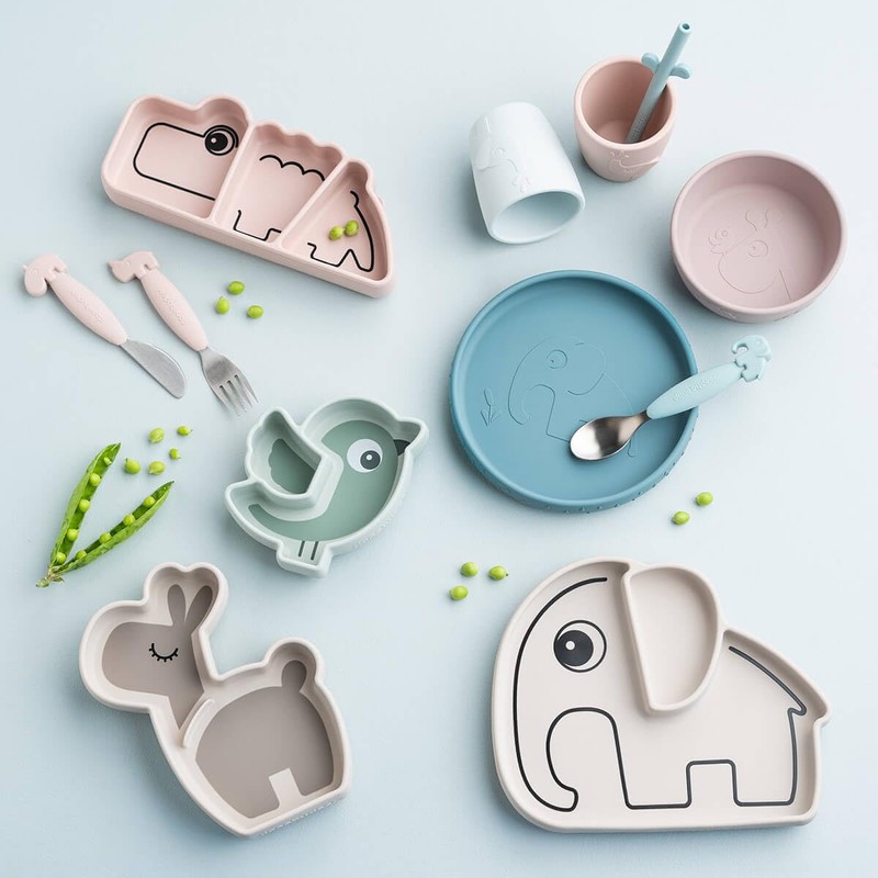 Done by Deer 1749351 Kindersnackteller Stick & Stay - Vogel