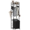 Yifeel Coat Rack with Laundry Basket, Laundry Hamper Freestanding Hall