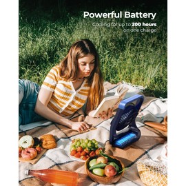 Rechargeable Battery Operated Fan 20000mAh, Camping Fan for Tents, Portable Long Last USB Desk Fan for Hurricane Season,3 Speed, 360°Rotation,2/4 hours Timer