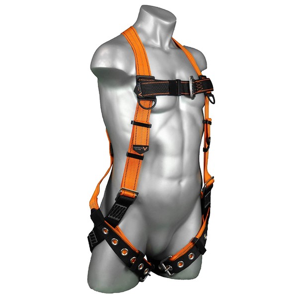 Malta Dynamics Warthog Safety Harness Fall Protection with Tongue Buckle Legs, Full Body Harness for Construction - OSHA/ANSI Compliant, (S-M)