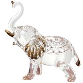 ABOOFAN Crystal Elephant Figurine Statue Lightweight Crystal Decoration for Garden Housewarming Charming Elephant Sculpture for European Style Accents