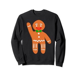 Gingerbread Man in Bow-Tie - Funny Xmas Gingerbread Costume Sweatshirt