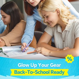 WRITECH Fountain Pen Fine Nib: Retractable Black Ink Pens Set Includes 5 Ink Cartridges Smooth Writing for Calligraphy Sketching Journaling Gift (Purple)