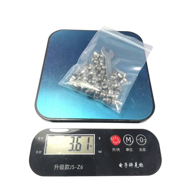 ZDingTech 50pcs M5-0.8 Acorn Cap Nuts,M5-0.8 Cap Nuts,Acorn Hex Cap
