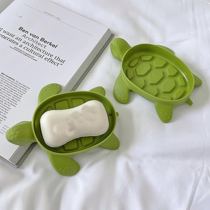 LAKYMIE Soap Dish Soap Holder Turtle Soap Dish Soap Savers
