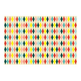 Paper Tablecloth 180 x 120 cm - Paper Tablecloth with Diamond Pattern - Tablecloth Table Cloth as Party Tablecloth for Children's Birthday Party - Party Decoration & Table Decoration - Colourful