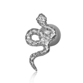 QKEOISUD Small Snake Thread Perforated Jewelry,316L Stainless Steel Exquisite Snake Shaped Puncture Jewelry, Can Be Used As Lip Studs, Tongue Barbells, Earrings, Wild Punk Women's Jewelry Gifts