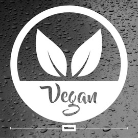 Vegan Circle Logo Badge Vinyl Sticker Decal Window Car Bike 9 x 9cm