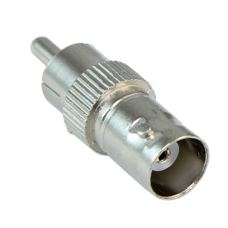MyCableMart BNC Female to RCA Male Adapter, Nickel Plated