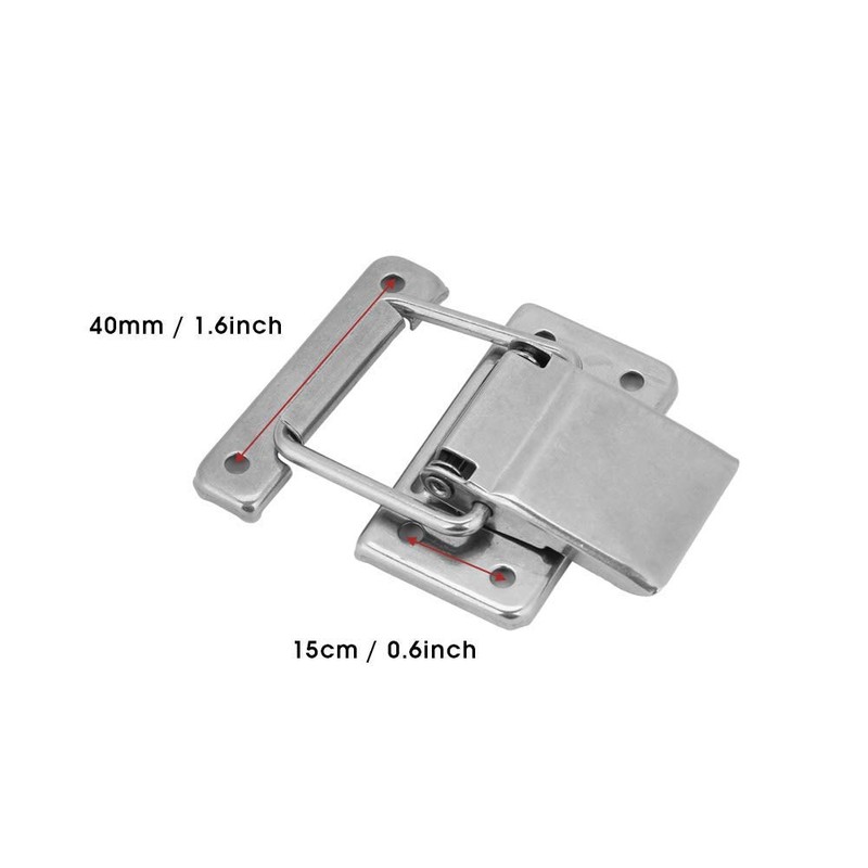 4Pcs Stainless Steel Hardware Cabinet Case Spring Loaded Latch Catch