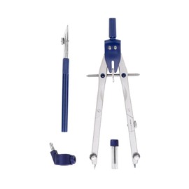 Pacific Arc Quick Rapid Bow Compass with ruling Pen, Universal Adaptor, 6 inch Break Leg, and Replacement Lead.