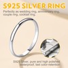 2MM Women Silver Wedding Bands Stackable Minimalist Classic Plain Ring