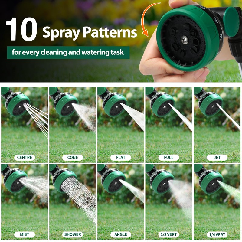 Seatern Watering Wand for Garden Hose, 30 Inch, 10 Spray