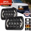 autobots Pair 7X6" 5x7" LED Headlights Hi/Lo DRL For Chevy