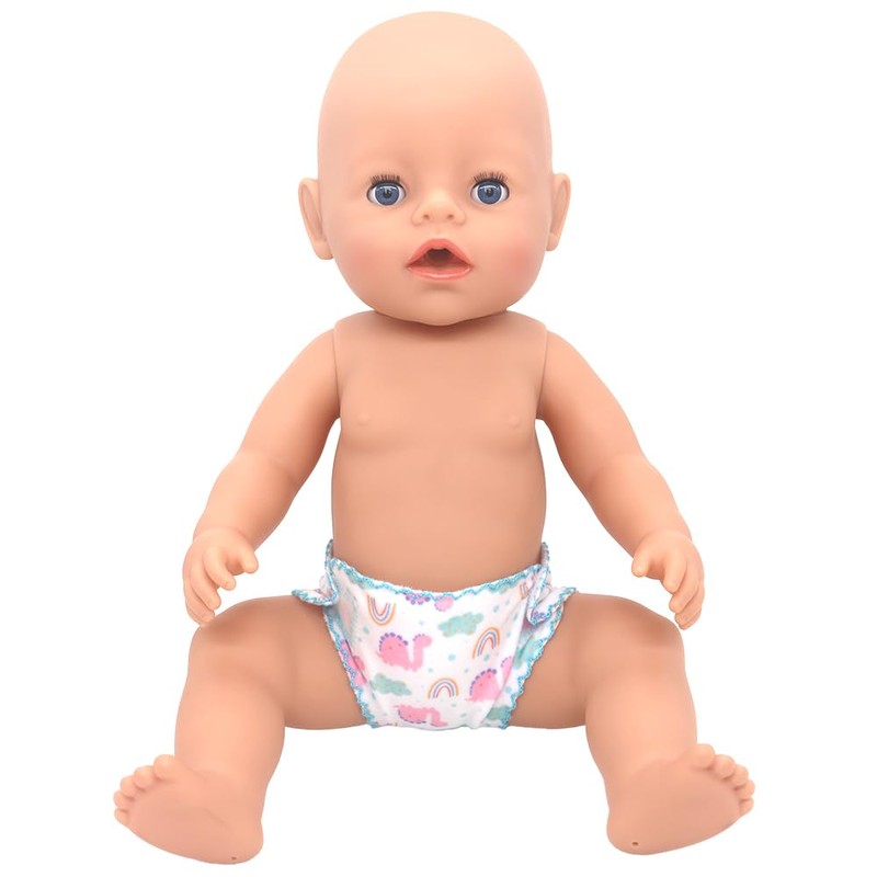 ZWOOS 8-Piece Doll Bib and Nappies for Baby Dolls, Cute
