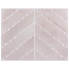 AllDecoo Peel and Stick Backsplash for Kitchen,New Upgrade Herringbone Premium Kitchen Backsplash,Stick on Subway Tile Peel and Stick Backsplash,Pink 10-Sheet.