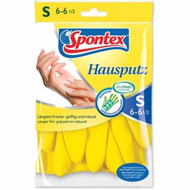 Spontex 121-10026 House Cleaning Gloves Size S Yellow (1 Pair)