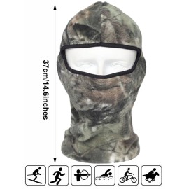 Unbranded Winter Ninja Style Balaclava Full Face Mask Outdoor Windproof Fleece Ski Mask US - Camo (RZ-F-01)